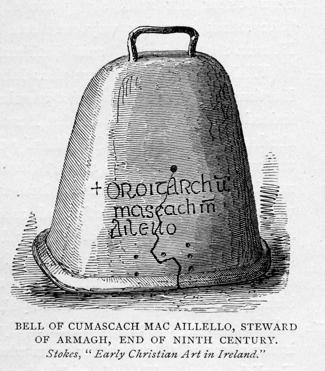 Bell of Cumascach Mac Aillelo, Steward of Armagh, End of Ninth Century, illustrasjon fra Short History of the English People av J. R. Green, utgitt 1892 av English School