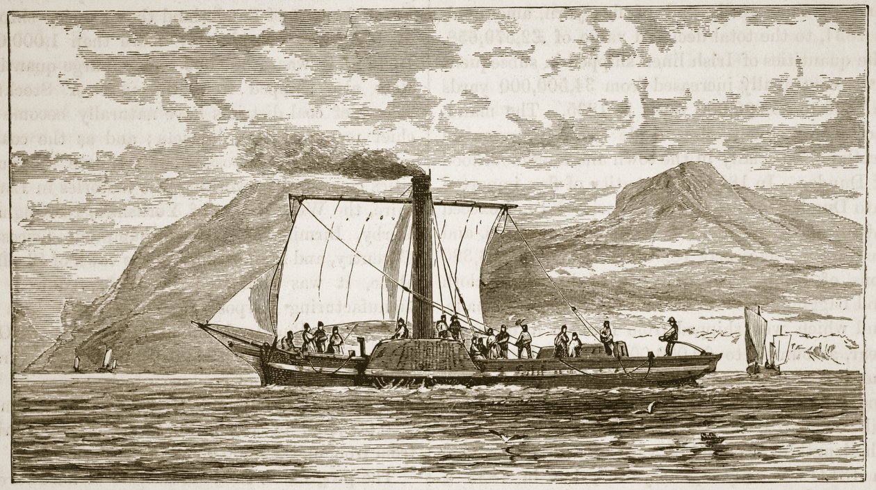 Bells Comet, illustrasjon fra Cassells Illustrated History of England (sepiafoto) av English School