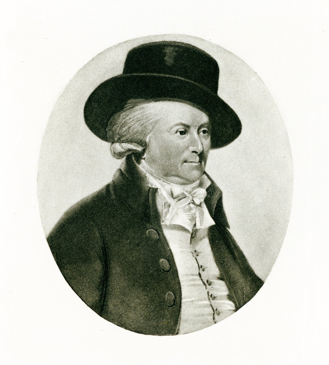 Benjamin White (wc og gouache på elfenben) av English School