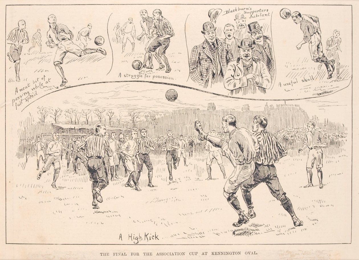 Blackburn Rovers vs. Nottingham County, fra The Illustrated Sporting and Dramatic News, 23. mars 1891 av English School
