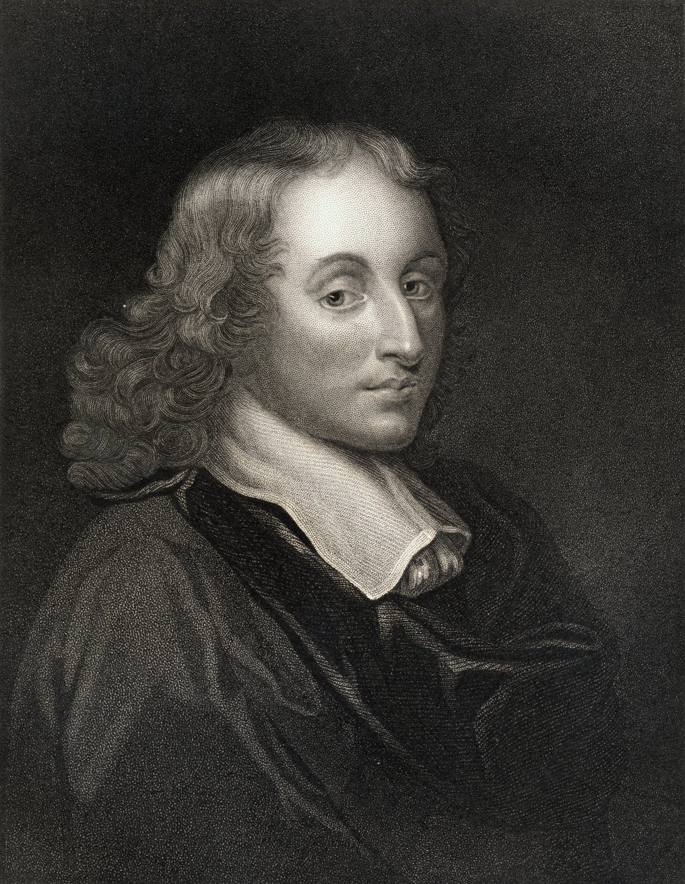 Blaise Pascal (1623-62) fra Gallery of Portraits, utgitt i 1833 av English School