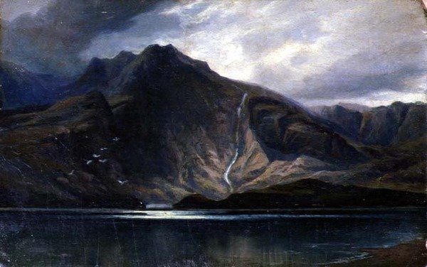Blue Mountains (olje om bord) av English School