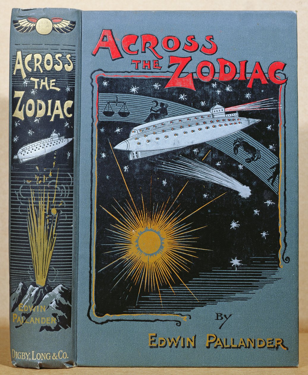 Bokomslag av Across the Zodiac skrevet av Edwin Pallander i 1893 av English School