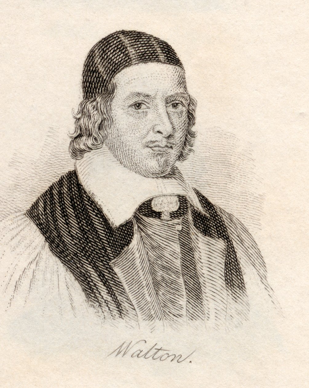Brian Walton, fra 'Crabb's Historical Dictionary', utgitt 1825 av English School
