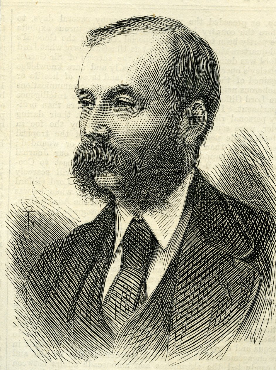Brigadegeneral, Sir Archibald Alison, 2. baronet (1826-1907) fra The Illustrated London News 18. april, 1874 av English School