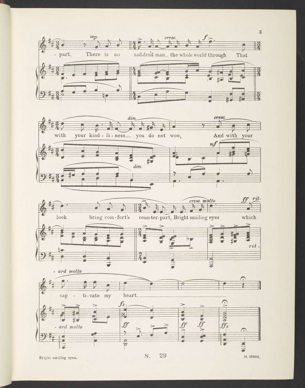 «Lyse smilende øyne. Rondeau (Sang) Ordene fra franskmennene til Christine de Pisan av Gilbert Pass