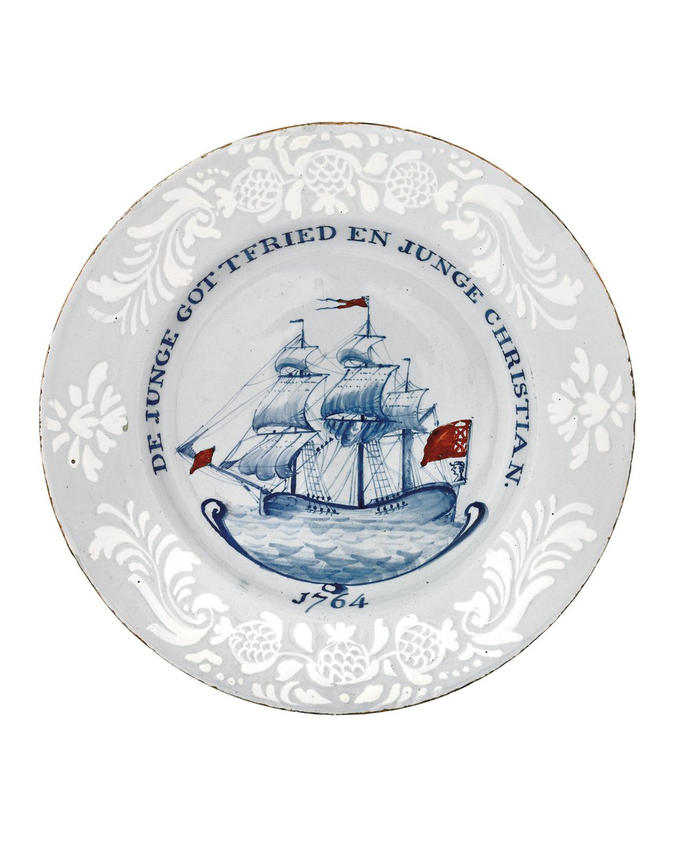 Bristol Delft-plate, sannsynligvis Richard Frank fra Redcliffe av English School