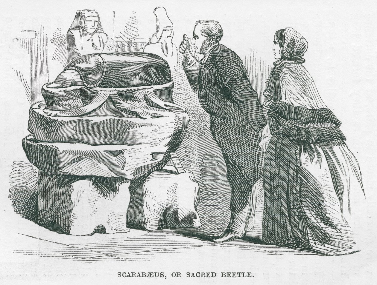 British Museum: Skarabaeus, eller den hellige bille (gravering) av English School