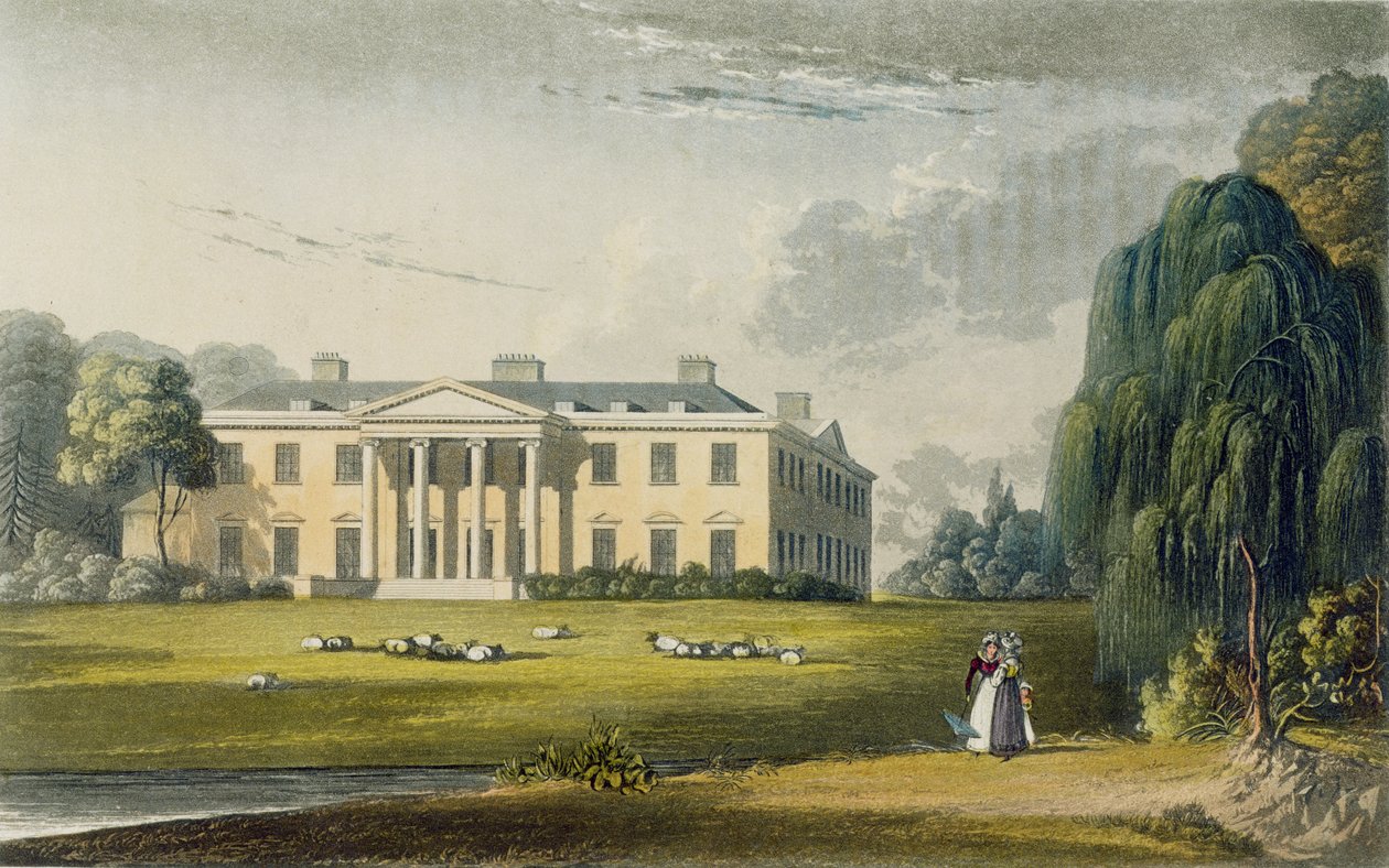 Broadlands, fra Ackermanns Repository of Arts, 1825 av English School