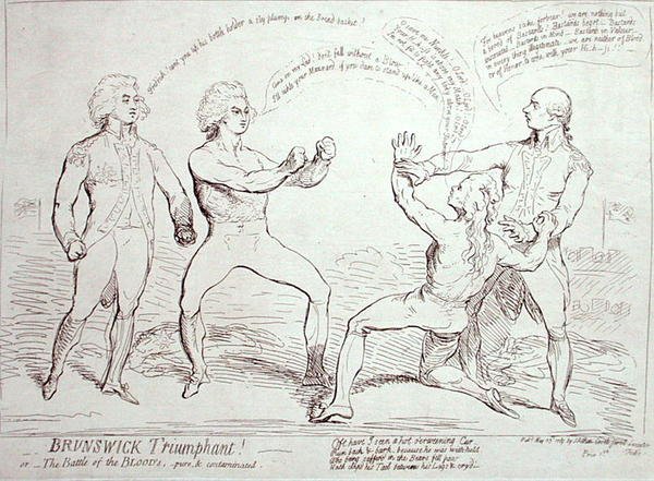 Brunswick triumferende! utgitt av J. Aitken i 1789 (radering) av English School