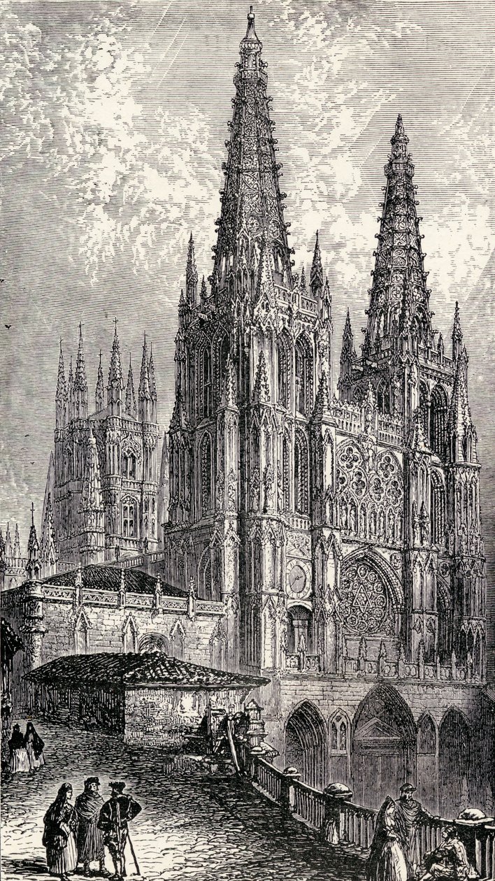 Burgos katedral, Burgos, Spania, fra 