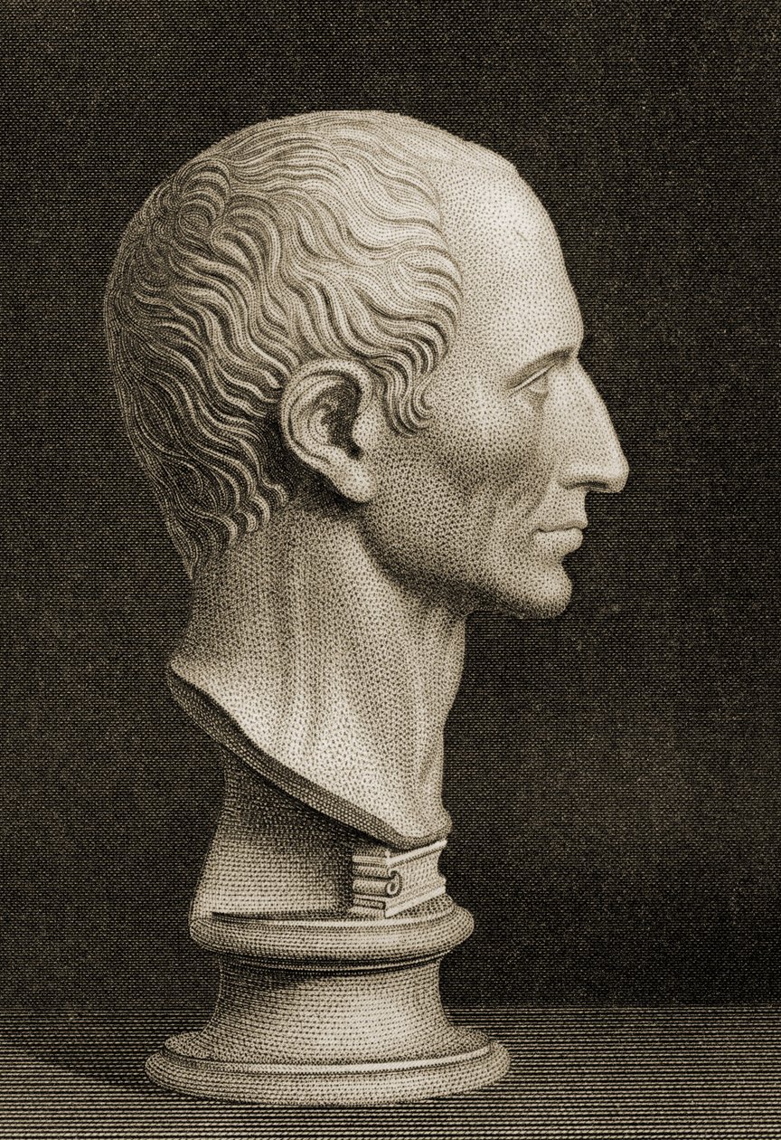 Byste av Gaius Germanicus Caesar (AD 12-41) av English School