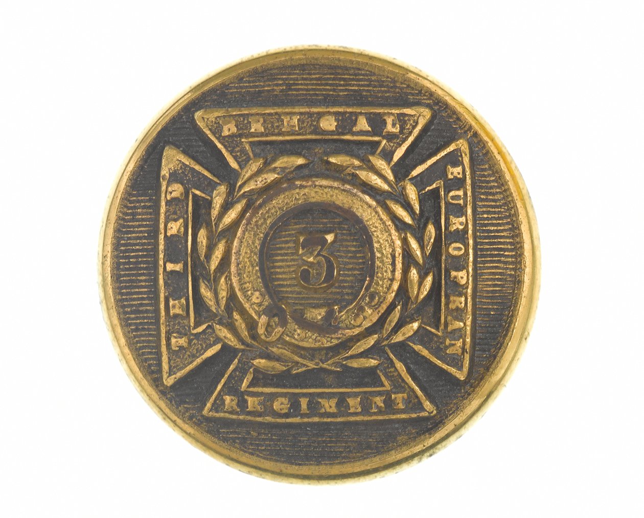 Button, offiser, 3. Bengal European Regiment, 1854-1861 av English School
