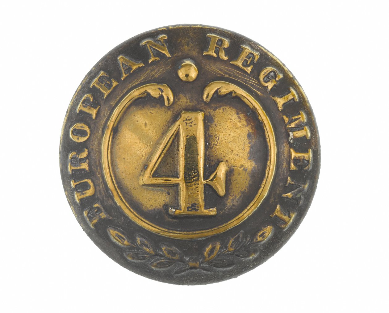 Button, andre rekker, 4. Bengal European Regiment, 1855-1861. av English School