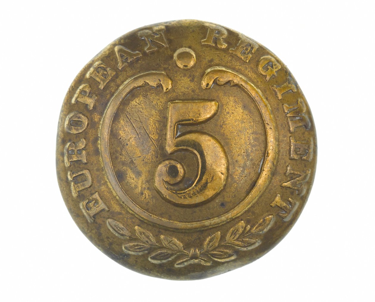 Button, andre rekker, 5. Bengal European Regiment, 1858-1860 av English School