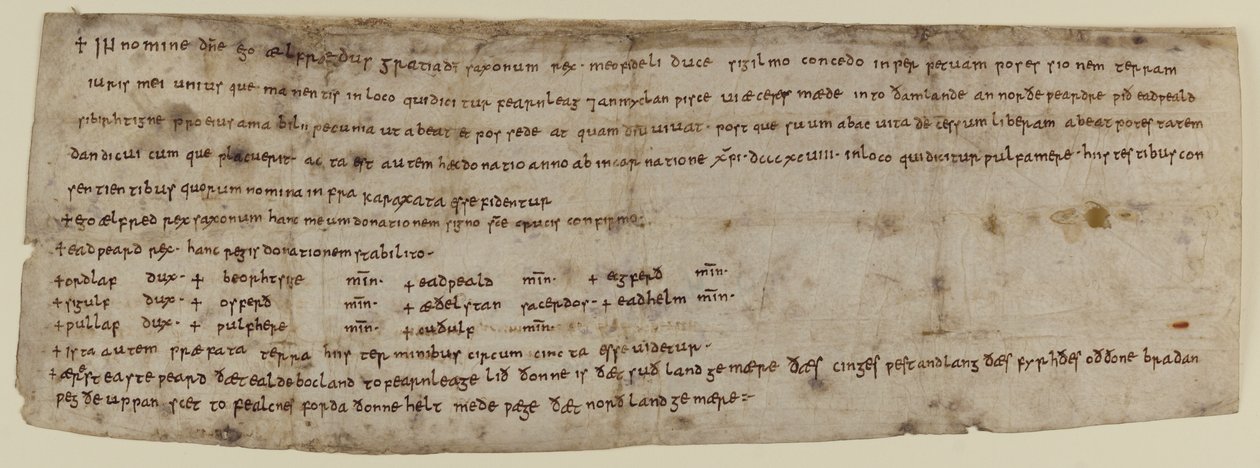 CCA-ChAnt/F/150 Charter of King Alfred, c898 av English School
