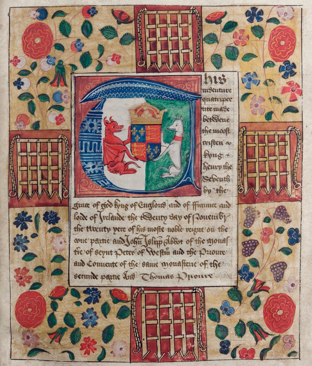 CCA-ChAnt / W / 48C Quadripartite indenture av kong Henry VII, 20. november 1504 av English School
