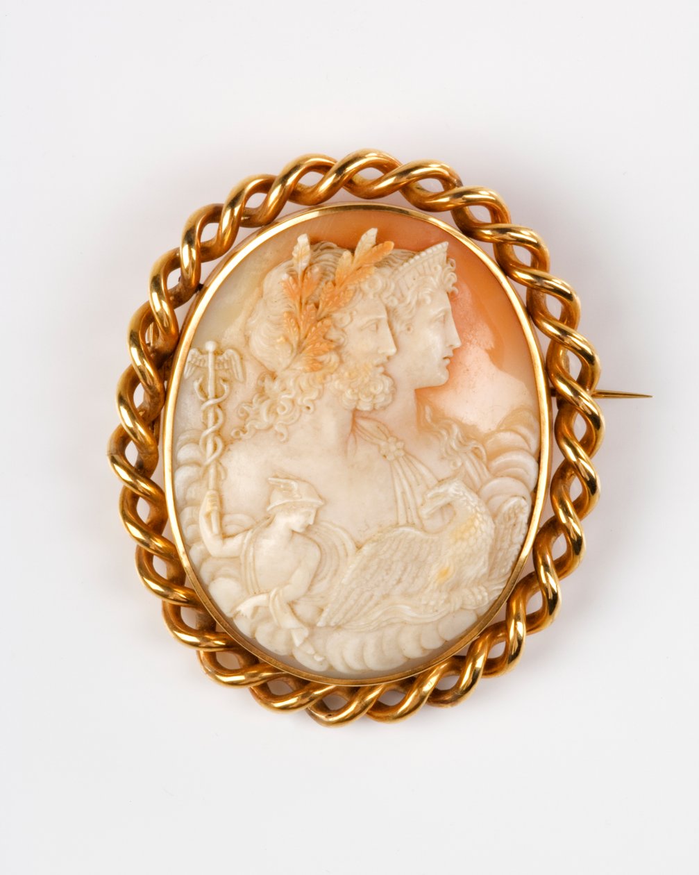 Cameo brosje, 1890-tallet (agat) av English School