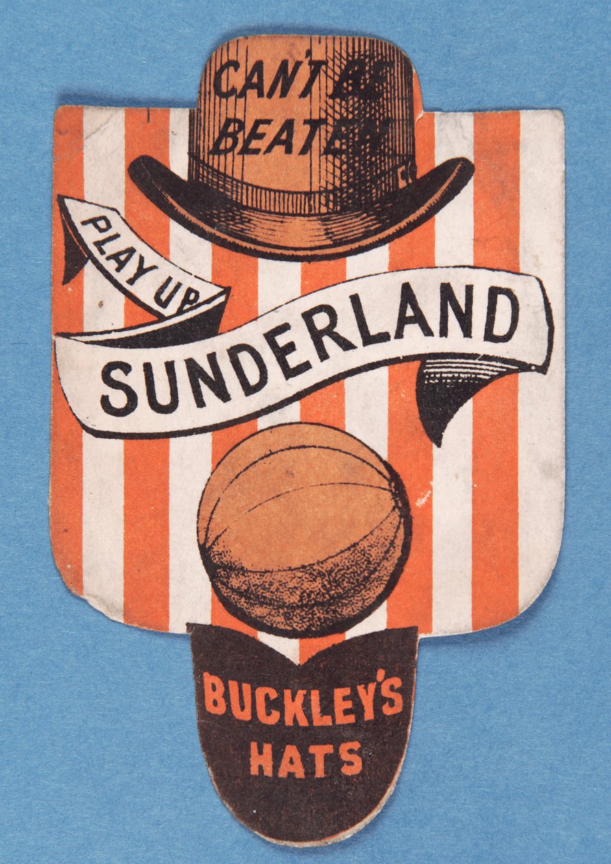 Kan ikke bli slått, spill opp Sunderland, Baines-kort i form av et skjold av English School