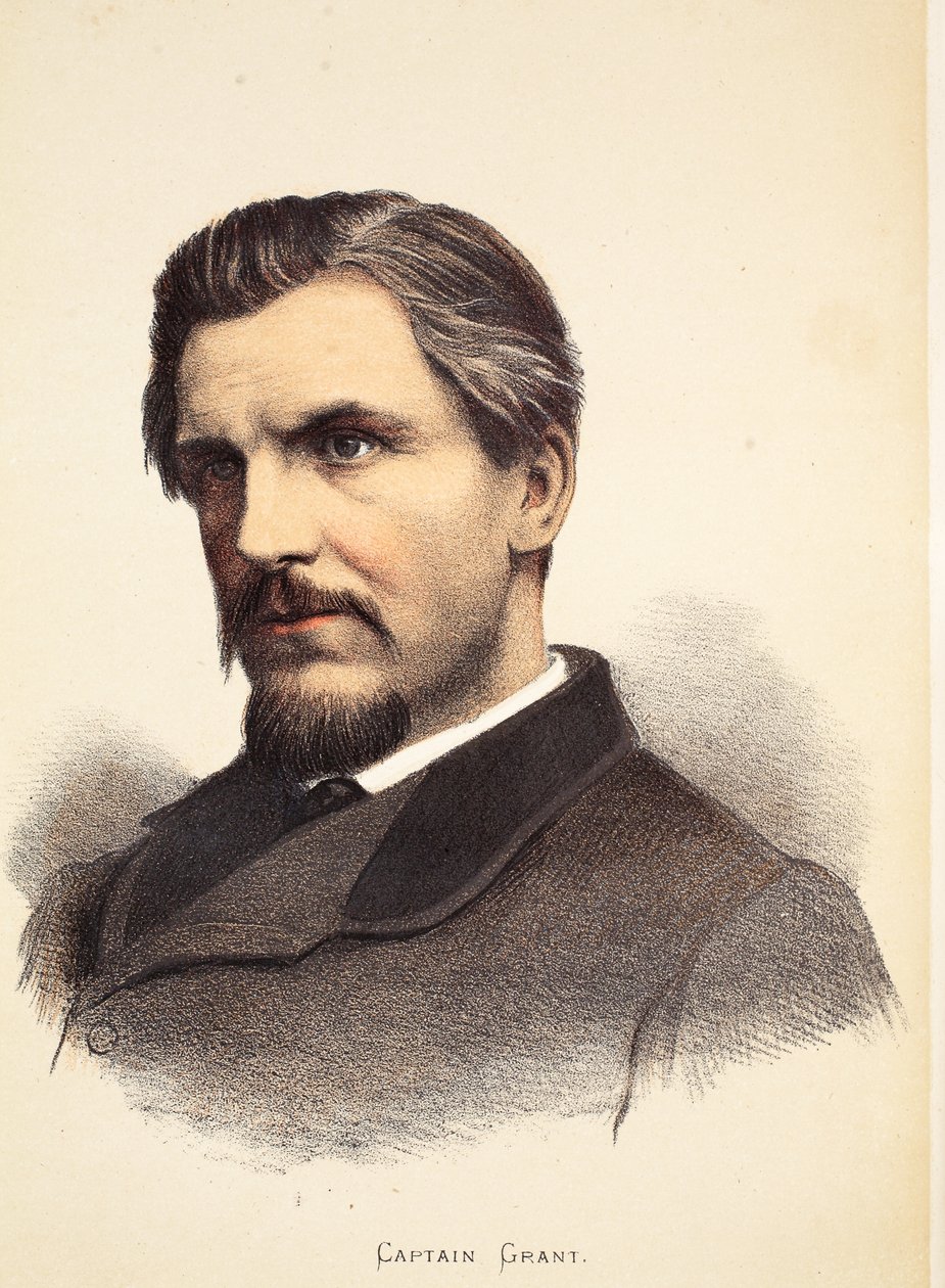 Kaptein Grant, illustrasjon fra The Pictorial Edition of the Life and Discoveries of David Livingstone av J. Ewing Richie, pub. av A. Fullarton & Co., 1876 av English School