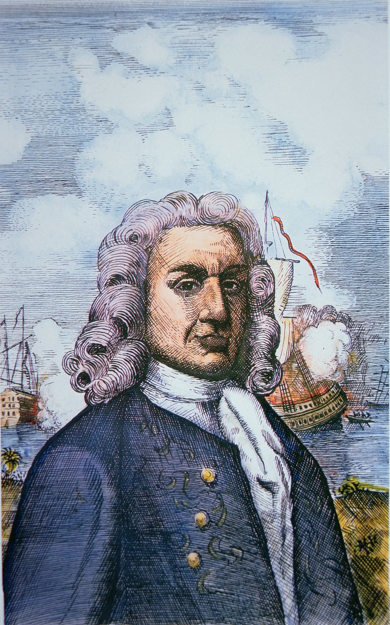 Kaptein William Kidd (farge litho) av English School