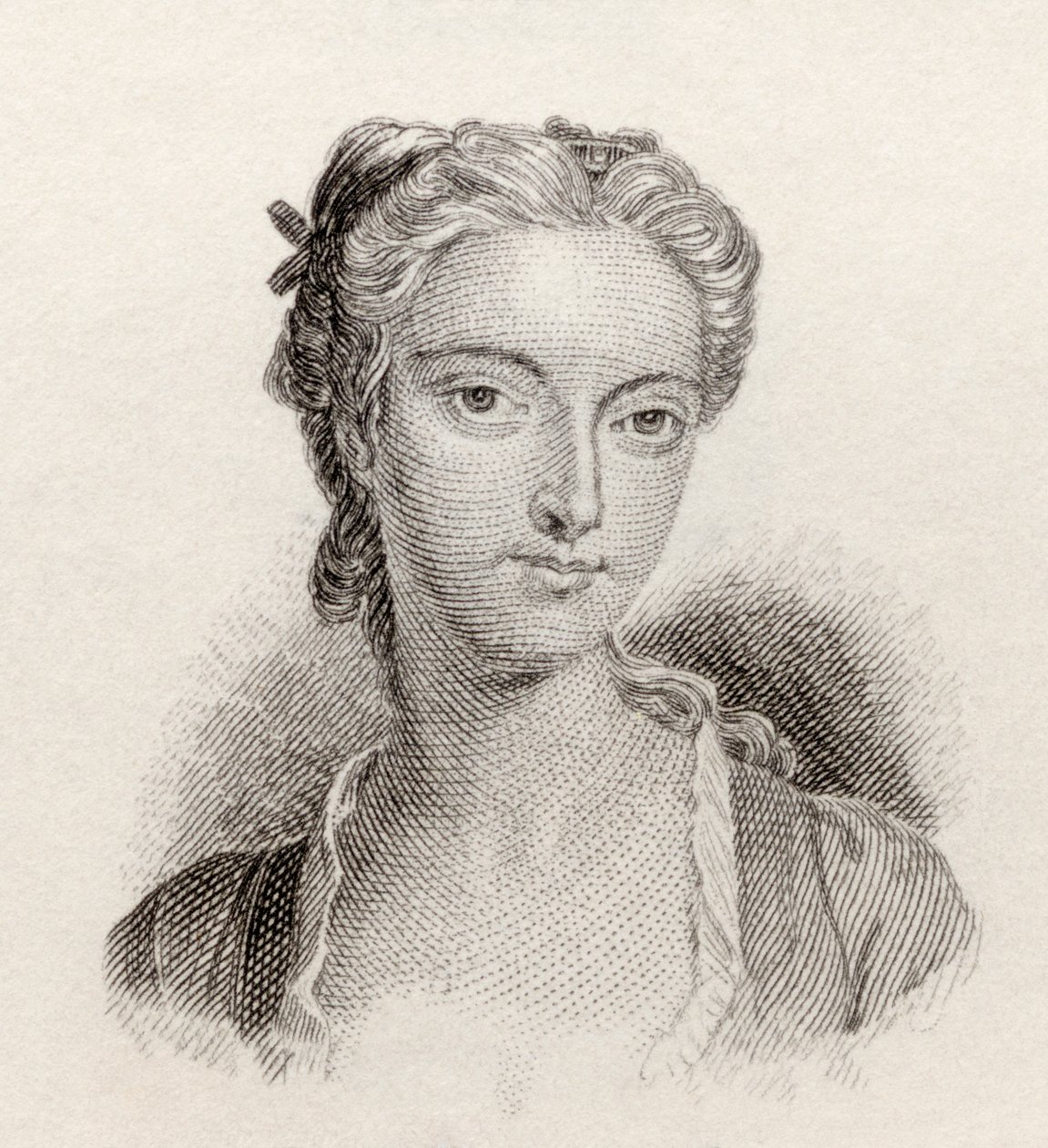 Catherine "Kitty" Clive, født Raftor, fra puben Crabb's Historical Dictionary. 1825. av English School