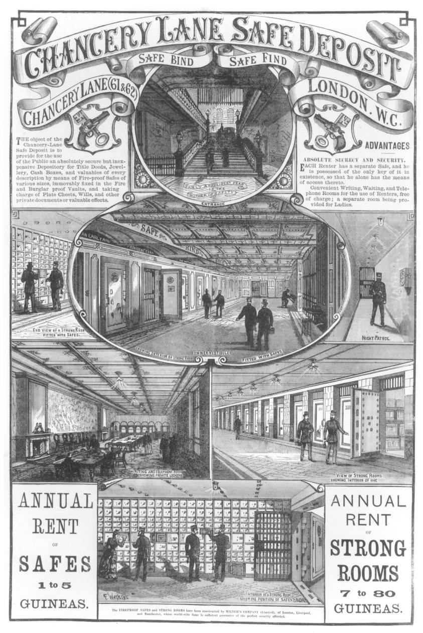 Chancery Lane Safe Deposit, 1886 av English School