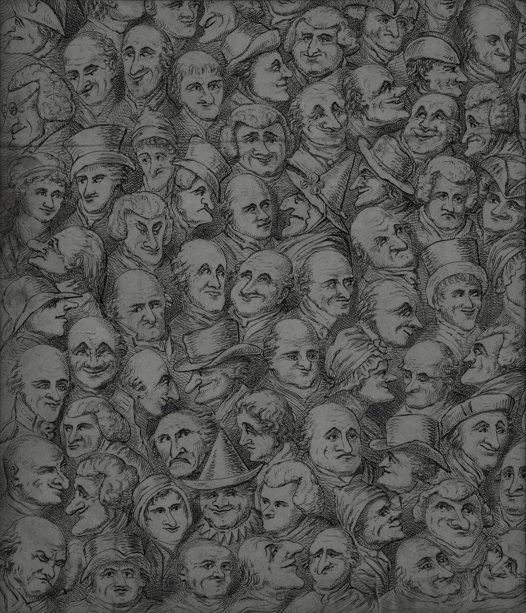 Karakterer og karikaturer, tidlig på 1800-tallet av English School