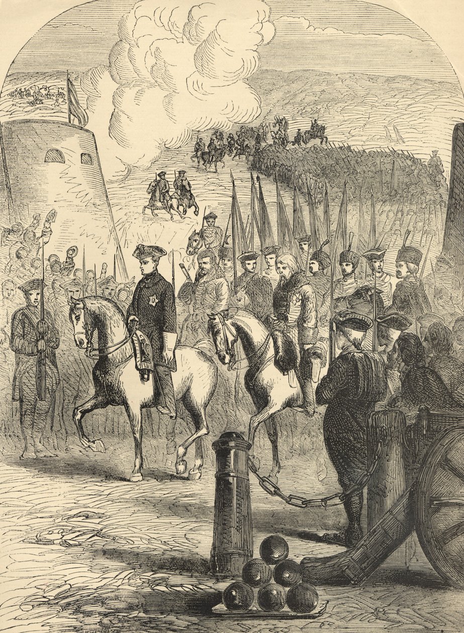 Karl XII av Sverige på vei inn i København av English School