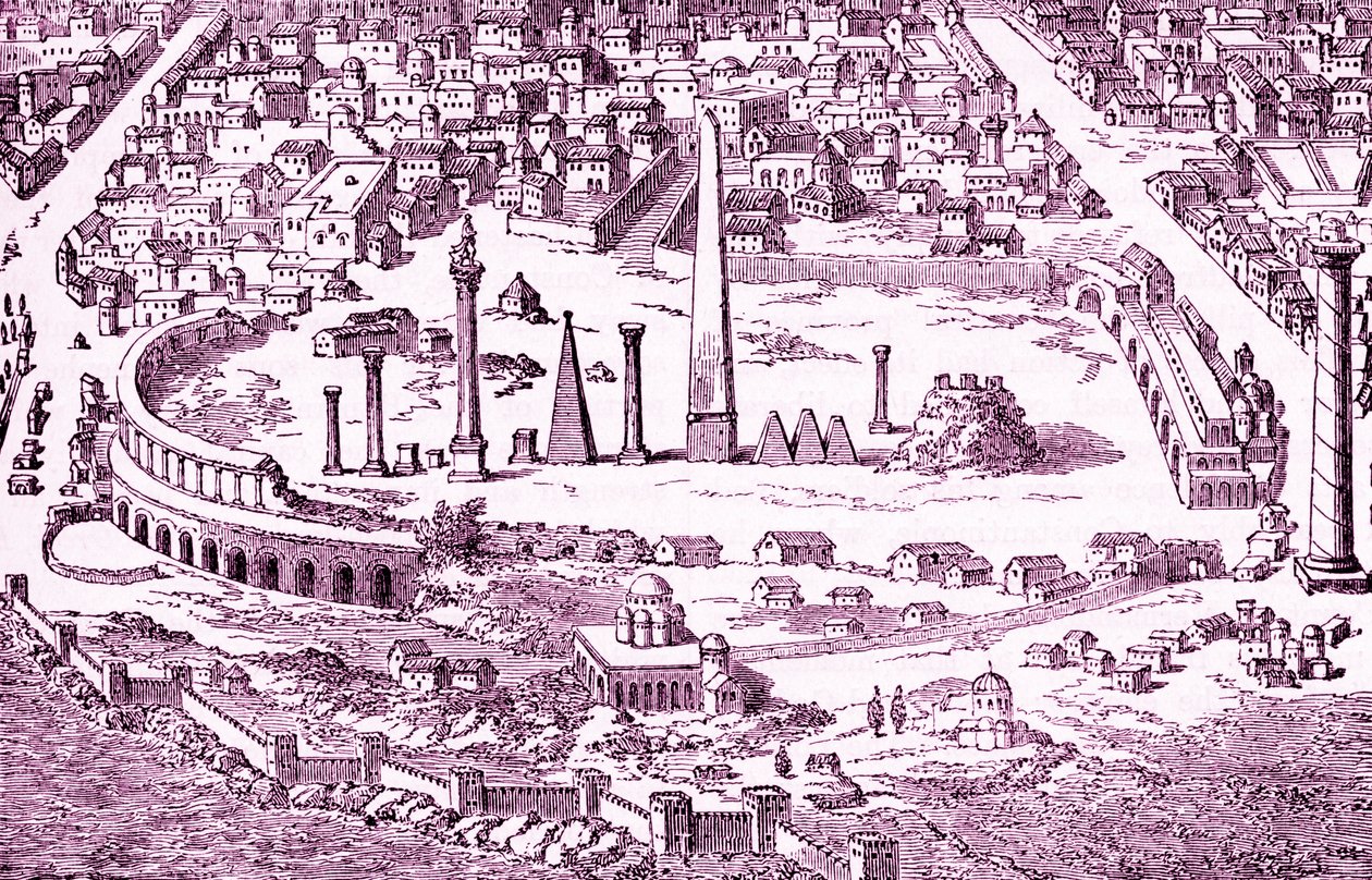 Circus and Hippodrome of Christian Constantinople, illustrasjon av 