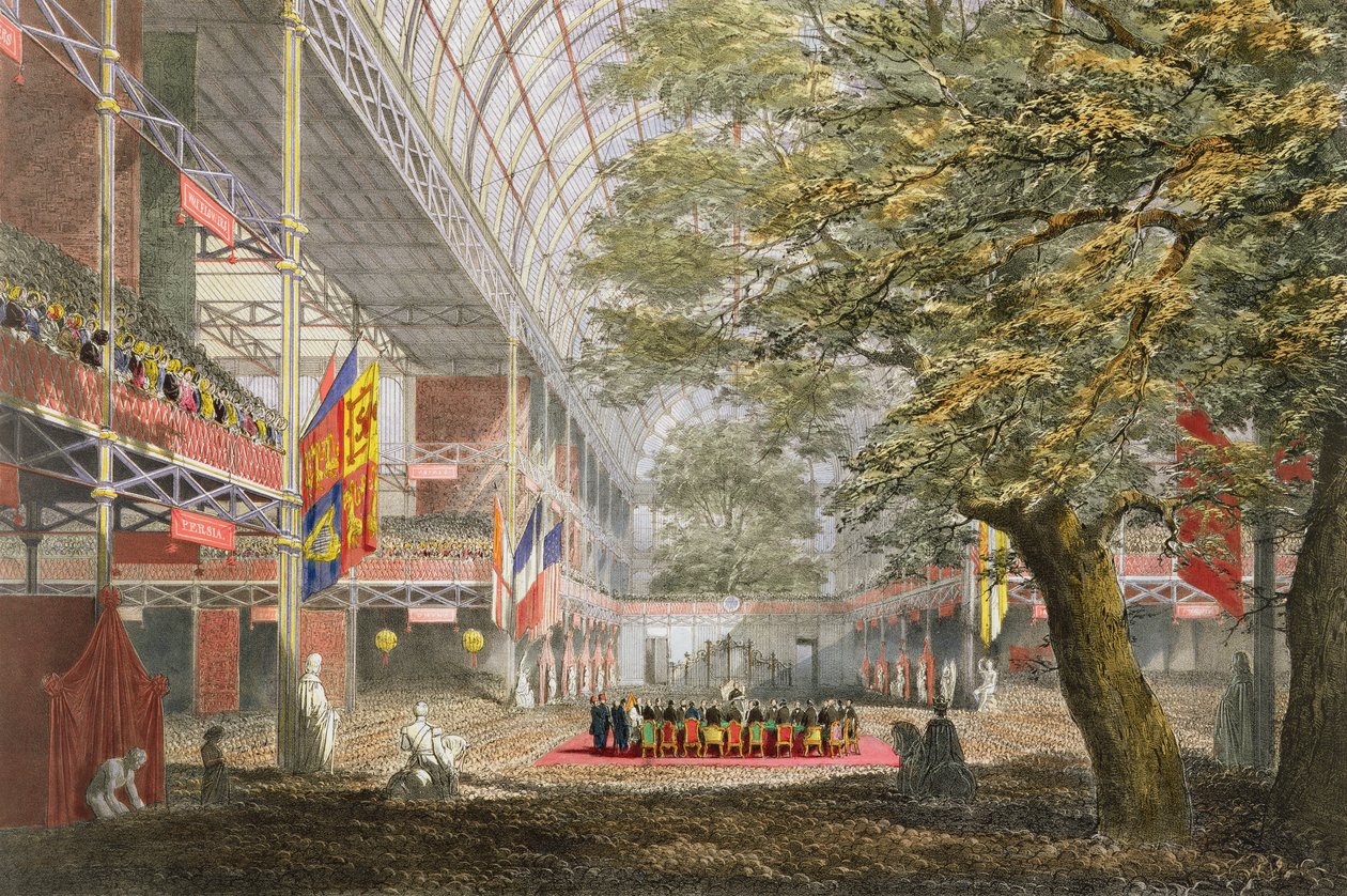 Avslutningsseremoni, fra Dickinsons Comprehensive Pictures of the Great Exhibition of 1851, publisert 1854 av English School