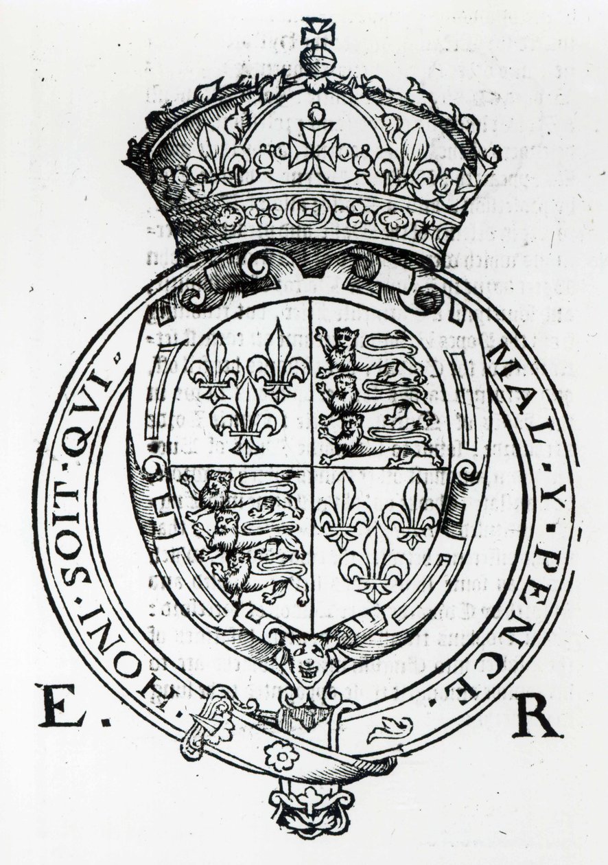 Våpenskjold til dronning Elizabeth I av English School