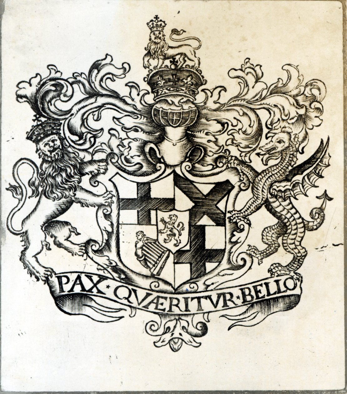 Våpenskjold til Oliver Cromwell (1599-1658) av English School