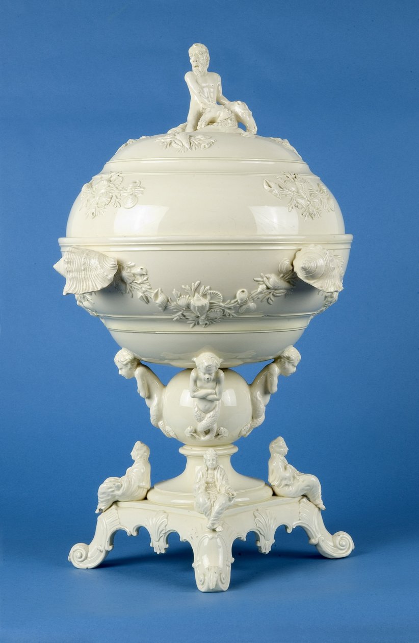 Cocklepot på stativ, Leeds, ca. 1790 (kremvare) av English School