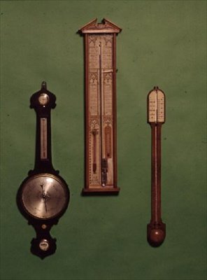Samling av viktorianske barometre, ca. 1880 av English School