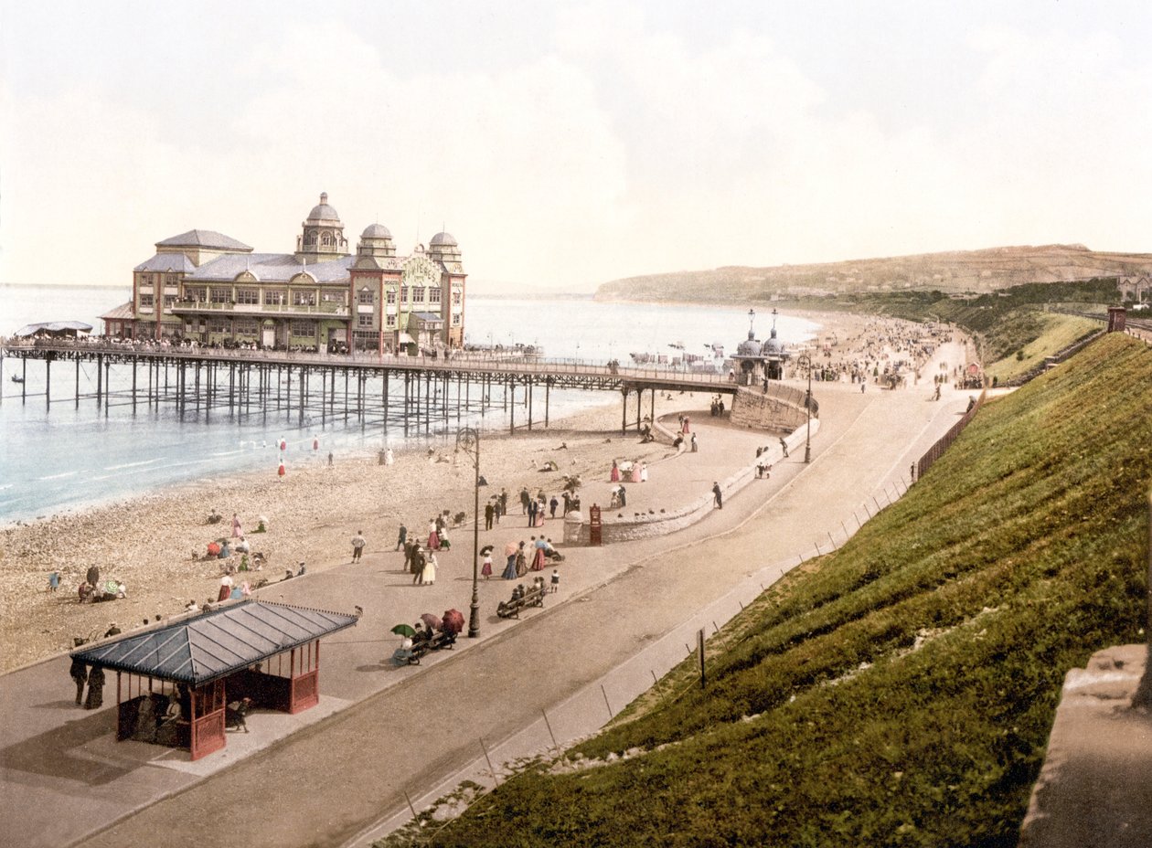 Colwyn Bay Promenade, fra stasjonen (håndfarget bilde) av English School