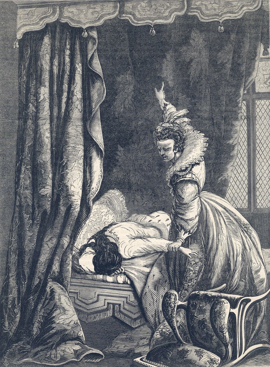 Bekjennelse av grevinnen av Nottingham, 1865 av English School