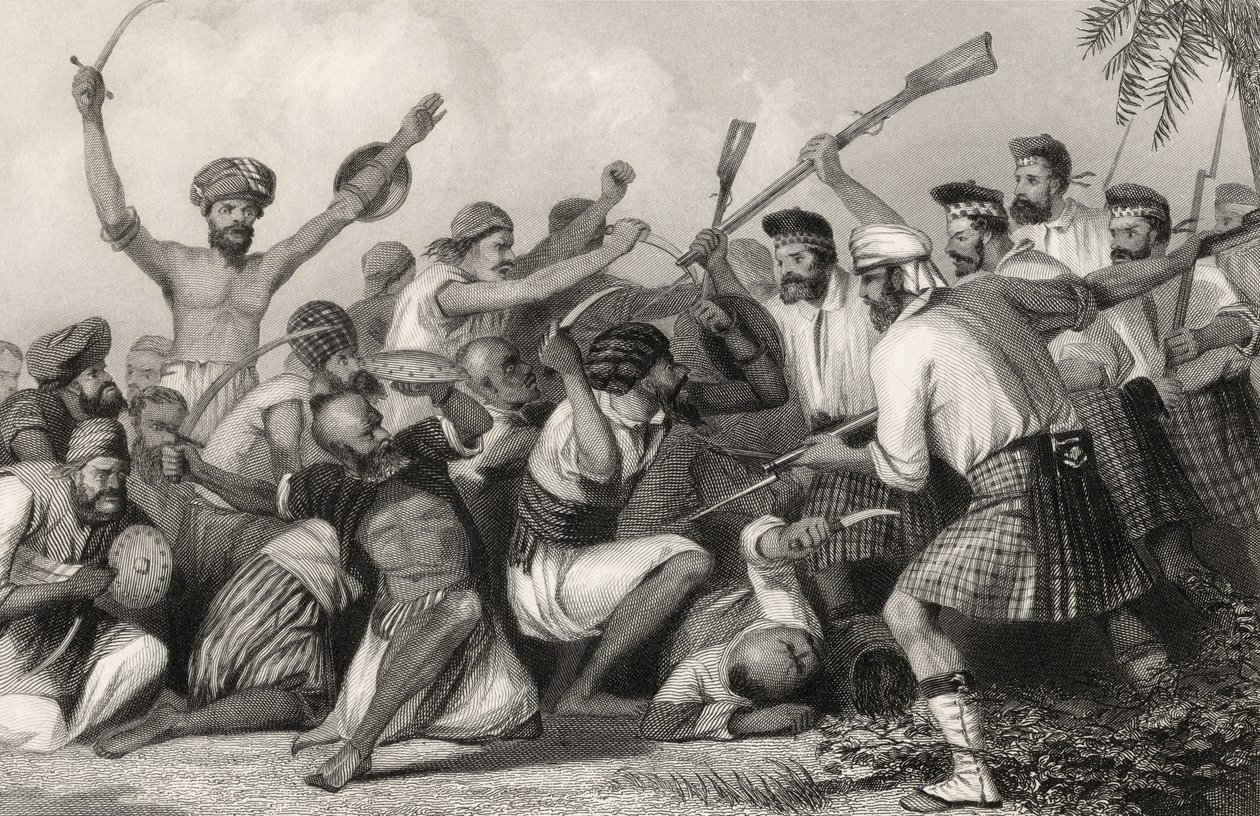 Konflikt med Ghazees før Bareilly 6. mai 1858, fra 