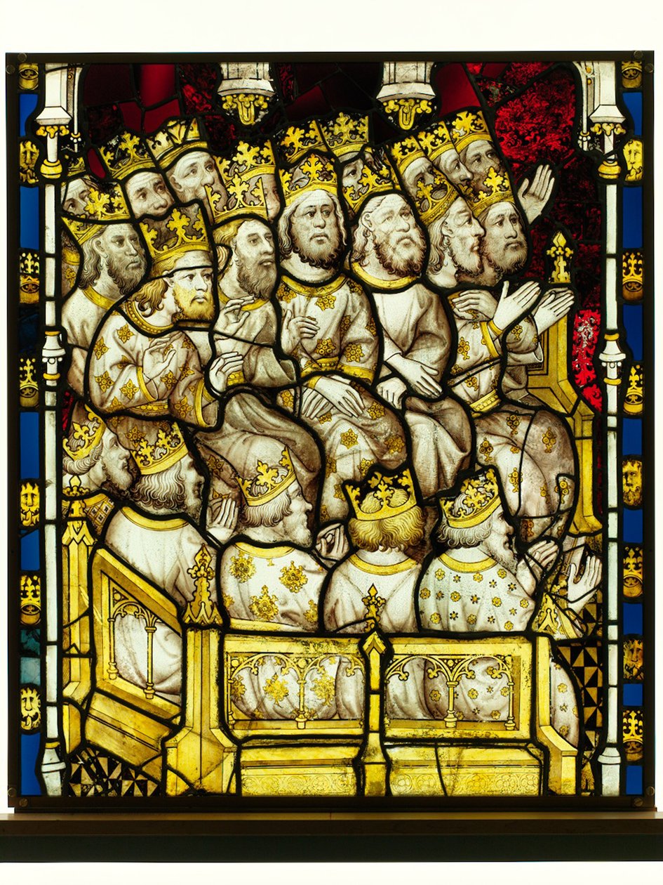 Bevart seksjon fra Great East Window ved York Minster: 