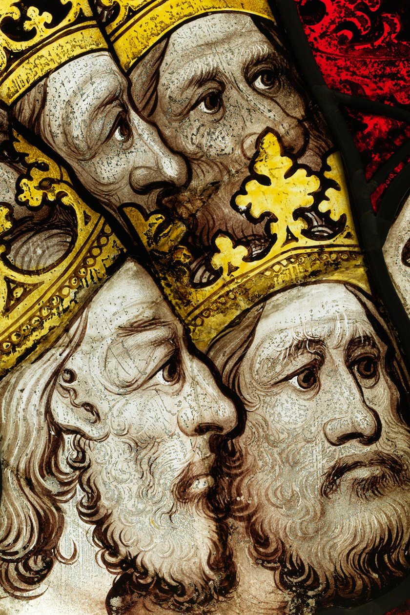 Bevart seksjon fra Great East Window ved York Minster: 