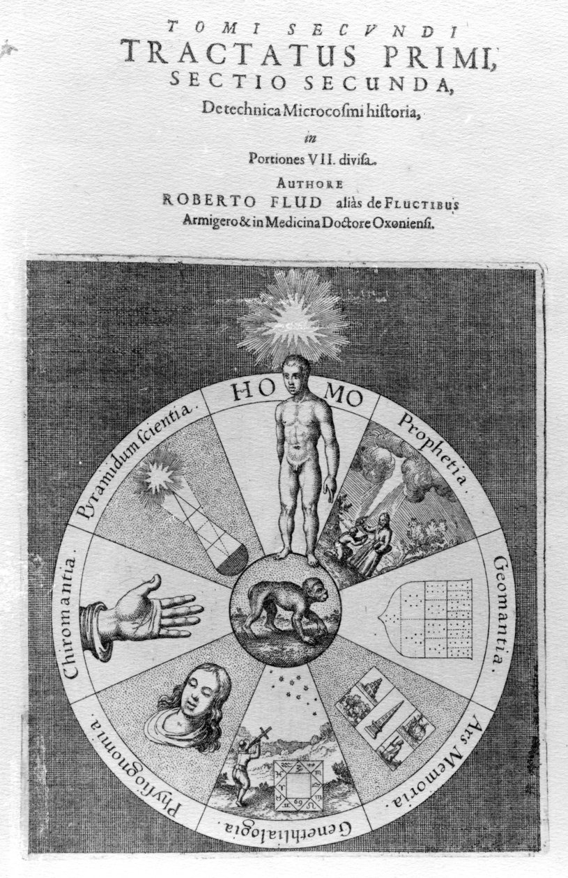 Konstruksjon av kosmos, fra Robert Fludds 