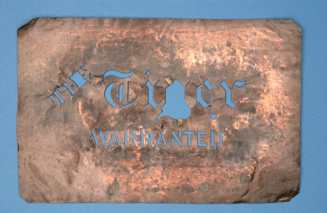 Copper Stencil of The Tiger, berettiget (kobber) av English School