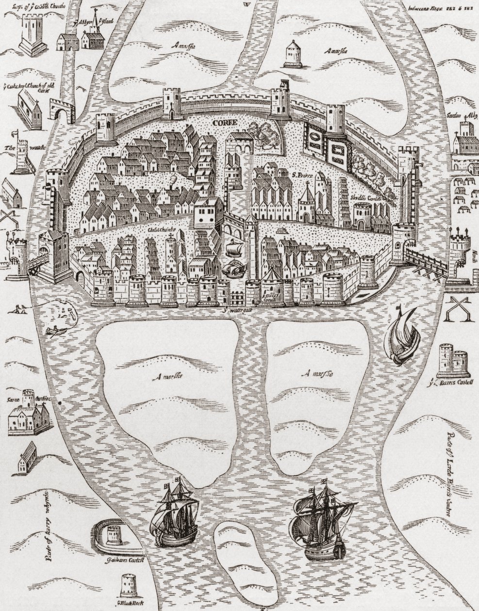 Cork, County Cork, Irland i 1633, fra 