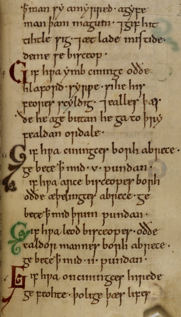 Cotton Nero A. I. f.33 Law-code of King Cnut (vellum) av English School