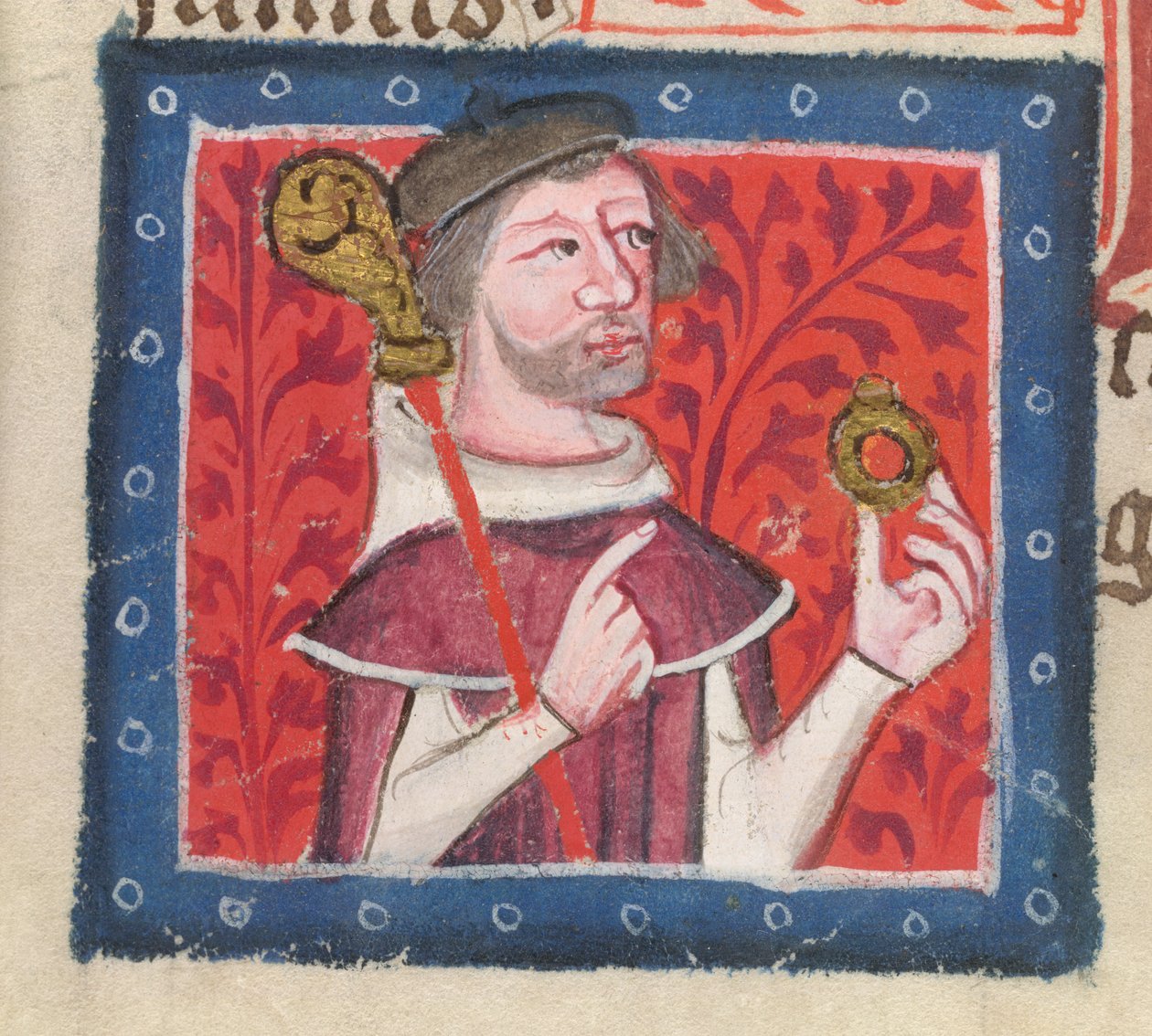 Cotton Nero D VII fol.87v Henry av Blois, fra 