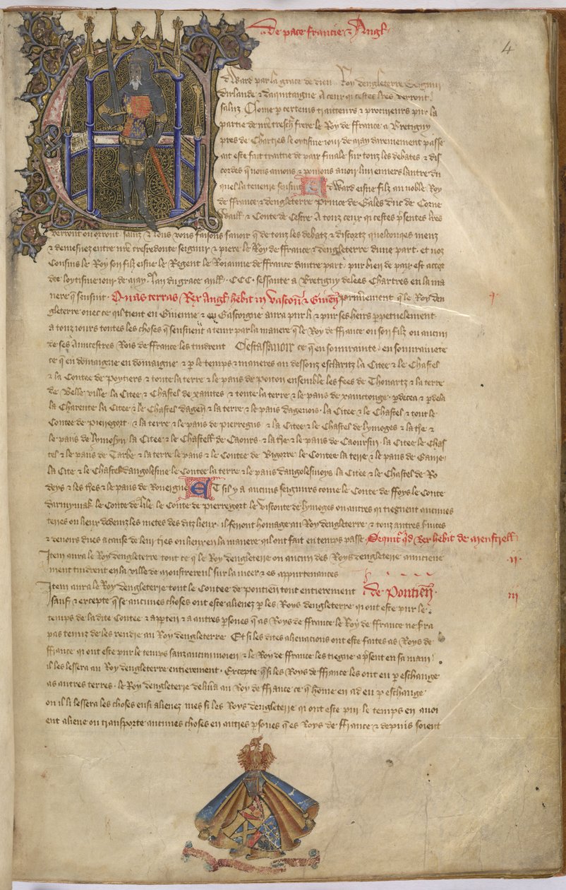 Cotton Nero D. VI f.4 Opplyst initial 
