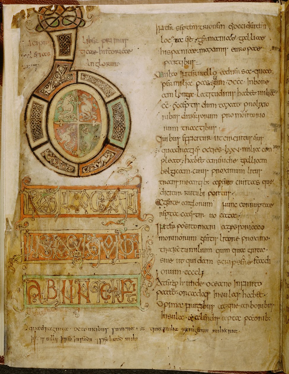 Cotton Tiberius C. II, f.5v Initial 