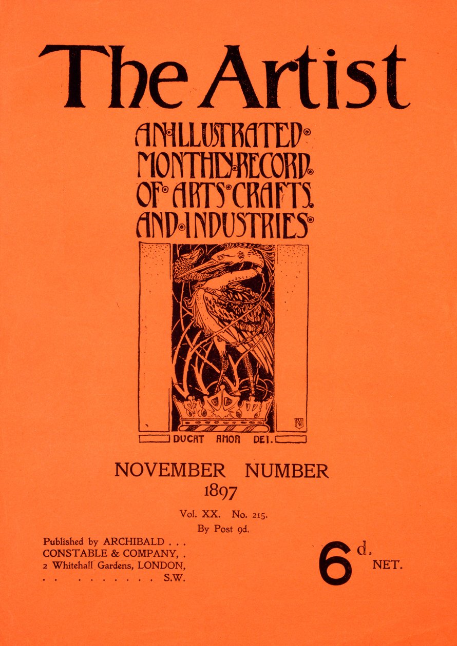 Forside for The Artist Magazine, november 1897 (trykt papir) av English School