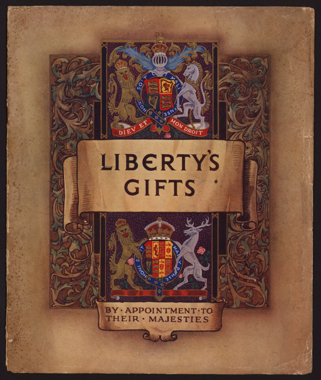 Omslagsillustrasjon for Liberty#39;s Gifts-katalog av English School