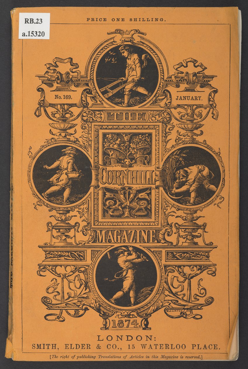 Forside av The Cornhill Magazine, januar 1874 av English School